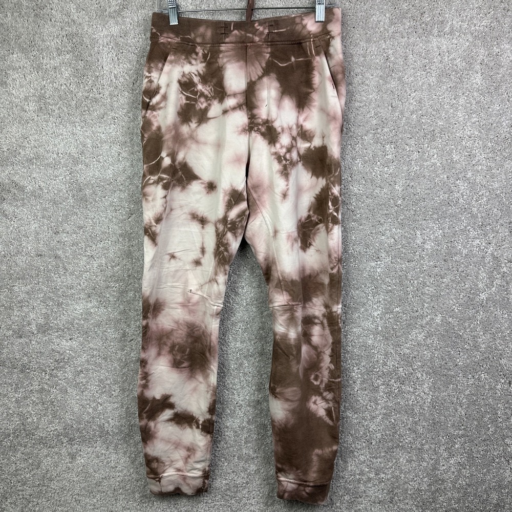 Lemon Tie-Dye Sweatpants in Brown and Pink